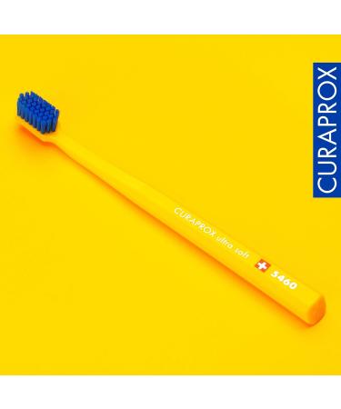 Curaprox Toothbrush CS 5460 Ultra Soft - Eco-Friendly Manual Toothbrush for Adults with 5460 CUREN Bristles - Yellow-Blue - Buy Online on GoSupps.com