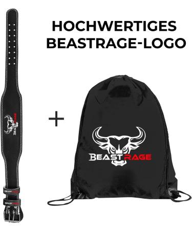 Premium Weightlifting Belt for Bodybuilding - Durable Leather 10 Adjustable Holes & Padded Lumbar Support Fitness Studio Essential Size L Black - Buy Online on GoSupps.com