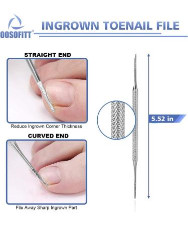 Ingrown Toenail Clippers Kit for Seniors/Adults by OOSOFITT - Wide Jaw Opening Nail Clipper for Thick Nails - Pedicure Tool for Ingrown/Thick Nails - Buy Online on GoSupps.com