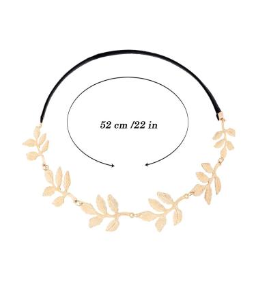 Jovono Boho Head Chain - Gold Leaf Hair Accessories & Headband for Women | International Shipping Available - Buy Online on GoSupps.com