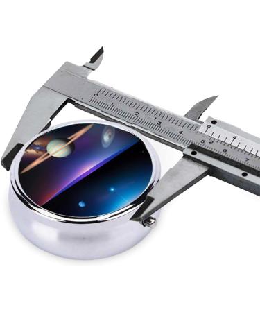 Cosmic Saturn Round Pill Box - 3 Compartment Portable Organizer for Travel & Purse - Buy Online on GoSupps.com