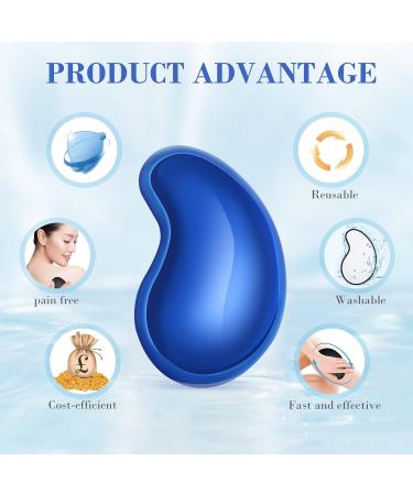 Crystal Hair Eraser Nano Crysta Hair Remover | Painless Exfoliation Tool | Men and Women | Magic Hair Removal | Soft Smooth Silky Skin | Blue - Buy Online on GoSupps.com
