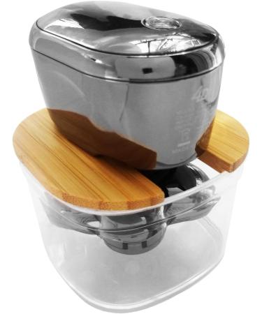 Bamboo Shaver Rinse Stand for AidallsWellup AW 6D Head Shavers - Eco-Friendly & Durable | International Shipping Available - Buy Online on GoSupps.com