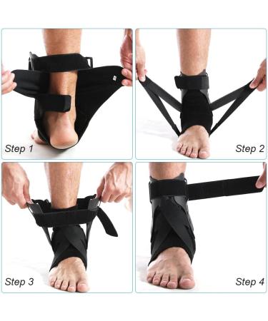 CJBIN Ankle Brace Sprain Sports Ankle Support with PE Panel Adjustable Ankle Bandage for Ankle Sprains - Buy Online on GoSupps.com