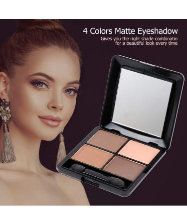 Beatifufu 4 Mirror Makeup Elegant and Matte with Shadow Eyeshadow Eye Colors Sponge Brown - Buy Online on GoSupps.com