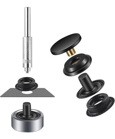 72pcs (18sets) 15MM Snap Fastener Kit - High-Grade Metal Snaps for Leather, Bags, Jeans, Clothes - Black - Buy Online on GoSupps.com