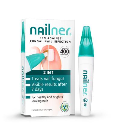 Nailner Fungal Nail Treatment Pen 4 ml - Extra Strong Anti Fungal Nail Treatment for Toenails - 2 in 1 Treat & Prevent Toe Nail Fungus - Antifungal Nail Infection - Clinically Tested & Fast Results Single
