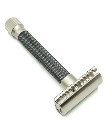 Parker Safety Razor Open Comb - Adjustable Graphite Gray Razor with 5 Settings for Mild to Aggressive Shaves - Buy Online on GoSupps.com
