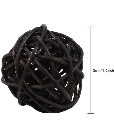 20 Decorative Rattan Balls - Black & Pink Willow Bowl Fillers Ornaments for Weddings & Christmas Pet-Friendly - Buy Online on GoSupps.com