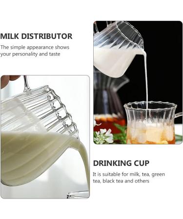 Hemoton Glass Creamer Pitcher Glass Creamer Small with Handle Tea Coffee Creamer Pitchers Dispenser Sauce Serving Pitcher Creamer Jug for Kitchen Clear Glass Creamer Pourer - Buy Online on GoSupps.com