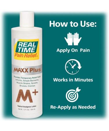 Real Time Pain Relief Maxx Plus 12 oz. - Fast-Acting Pain Relief Formula - Buy Online on GoSupps.com