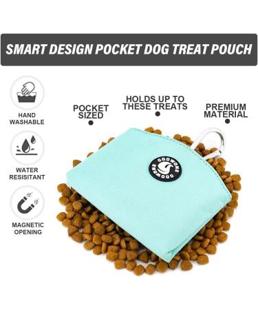 COOWONE Magnetic Dog Treat Bag - Blue Puppy Snack Carrier Holder with Clip | International Shipping Available - Buy Online on GoSupps.com
