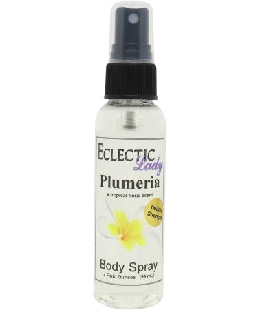 Plumeria Body Spray (Double Strength) 2 ounces Body Mist for Women with Clean Light & Gentle Fragrance Long Lasting Perfume with Comforting Scent for Men & Women Cologne with Soft Subtle Aroma 2 Fluid Ounces (Double Strength)