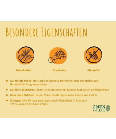 Green Petfood Faircat Care - Grain-Free Wet Food for Sensitive Adult Cats (8 x 85g) with Chicken & Cranberry - Buy Online on GoSupps.com