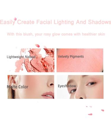FantasyDay 5 in 1 Face Blusher Palette Waterproof Long Lasting Makeup Powder Pink Coral Blushing Pallet with Mirror - Buy Online on GoSupps.com