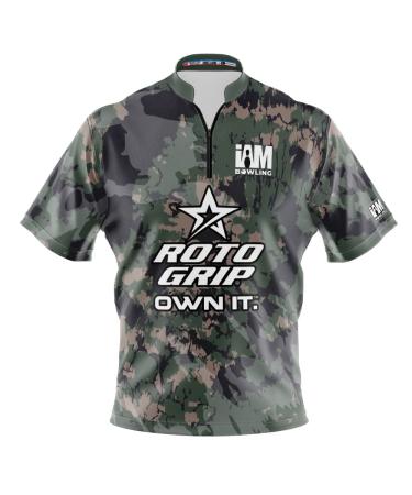 Logo Infusion Dye-Sublimated Bowling Jersey (Sash Collar) - I AM Bowling Fun Design 2054 - RG - Roto Grip - Marines CAMO (Medium)