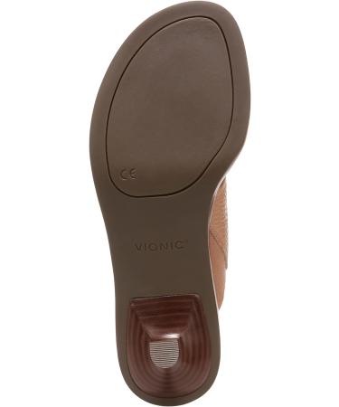 Vionic Women's Freesia Ivelle Leather Heel Sandals - Arch Support, 7.5 Macaroon - Buy Online on GoSupps.com