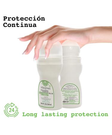 Vital Green Natural Roll On Deodorant of Potassium Alum For all Skin Types Unscented Mineral Deodorant For Men and Women - Eliminates bad odor and does not stain 3.04 Fl Oz / 90 ml (2 Units) - Buy Online on GoSupps.com