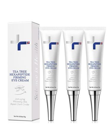 REPWEY Tea Tree Hexapeptide Firming Eye Cream Under Eye Cream for Dark Circles Puffiness With Peptides For All Skin Types