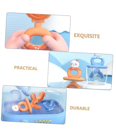 U-Shaped Silicone Toothbrush for Children | Healeeved | Dustproof & Safe | Smallkind 11x7cm Orange - Buy Online on GoSupps.com