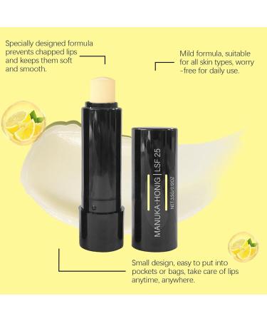 Honey lip balm Lip Balm with Honey and Sun Protection - Lip Balm Stick Lip Care with SPF 25 For Stressed & Dry Lips Hydrating Gentle care Improving dryness Moisturizing (3) - Buy Online on GoSupps.com