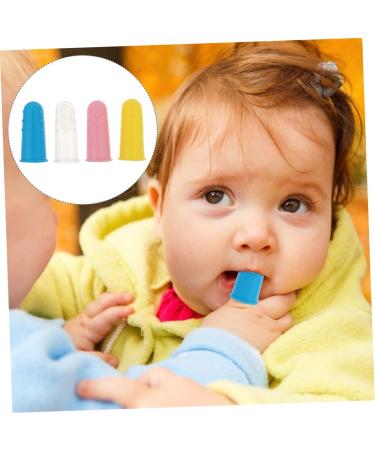 Minkissy 12-Piece Baby Silicone Toothbrush Set | Child & Pet Tooth Cleaning Tools | Fingerbrush for Toddlers & Kids - Buy Online on GoSupps.com