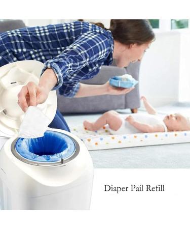 UQMIQURA Diaper Pail Refill Bags 4 Pcs Diaper Disposal System Replacement Bags Odor Control Compatible for Genie for Munchkin Diaper Pail Refill Bags Extended 180in Diaper Refill - Blue - Buy Online on GoSupps.com