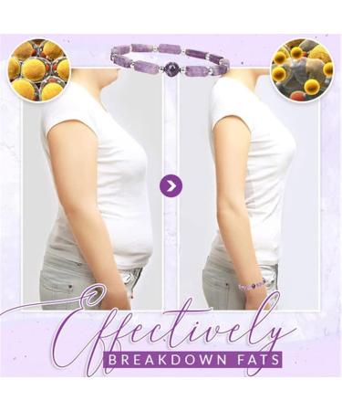 2Pcs Amethyst Healthy Slimming Bracelet Crystal Healing Stones Bracelets Anxiety Crystal Natural Stone Men Women Stress Relief Bracelets - Buy Online on GoSupps.com
