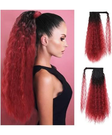 Ponytail Extension 22" Long Kinky Wrap Around Ponytail Hairpiece for Women Ponytail Extension Magic Paste Heat Resistant Synthetic Ponytail Hair Extension(Color:0010) 22inches 0010 - Buy Online on GoSupps.com