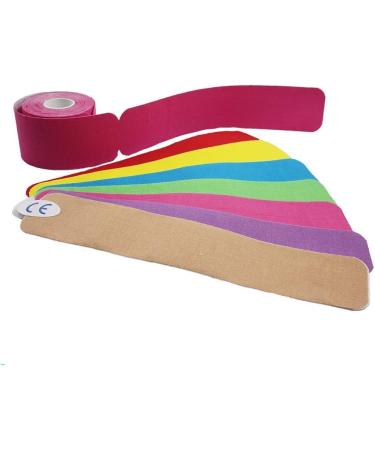 PreCut Kinesiology Tape Sport Pro - 20 Pre Cut 10 Inch Strips - Athletic Recovery Muscle Support - Pink TheWrapeutic Aid - Single Roll - Buy Online on GoSupps.com