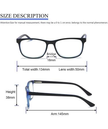 MMOWW 3-Pack Reading Glasses for Men & Women - Anti-Blue Light Computer Glasses with Spring Hinges - Gray 2.5x Magnification - Buy Online on GoSupps.com
