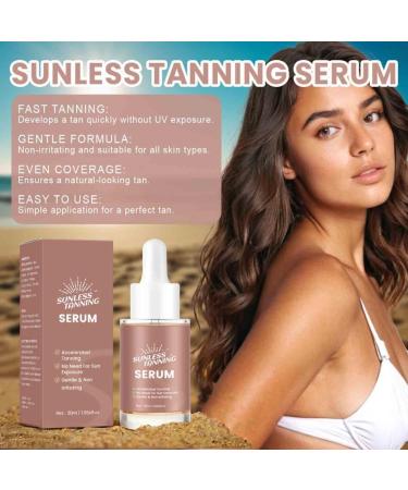 3PC Self Tanning Drops Moisturizing Facial Tan Serum Relieve Dry Rough Prevent Sunburn Shine Brown Body Bronzer Tanning Accelerator - Buy Online on GoSupps.com