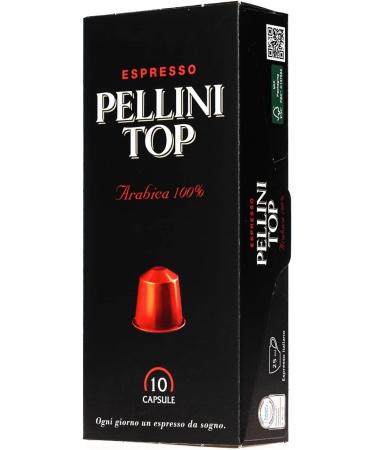 Pellini Caf Top 100% Arabica 120 Nespresso Compatible Coffee Capsules with Intense and Enveloping Aroma and Delicate Roasting Compostable and Self-Protected 12 Packs of 10 Capsules - Buy Online on GoSupps.com