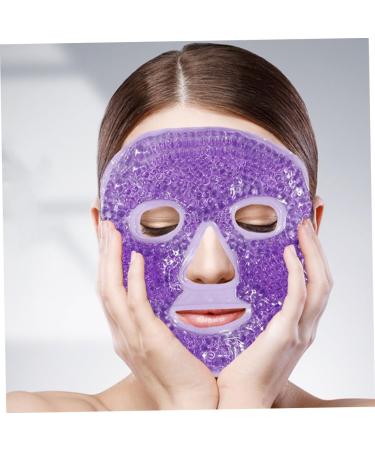 minkissy Ice Beauty Mask Cold Ice Facial Ice Cooling Facial Cover Ice Facial Gel Facial Mask Warm Cold Facial Mask Pvc Mask Purple Artificial - Buy Online on GoSupps.com