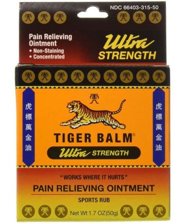 Tiger Balm Ultra Strength Sports Rub Ointment - 1.7 oz | Pain Relief for Athletes - Buy Online on GoSupps.com