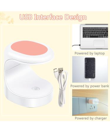 Mini LED UV Nail Dryer - Portable 16W USB Nail Lamp for Gel Nails - Pink Manicure Tool - Buy Online on GoSupps.com