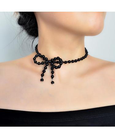 Buy OralGos Black Pearl Necklace - Adjustable Length Fashion Necklace for Women | Elegant Pearl Jewelry - Buy Online on GoSupps.com