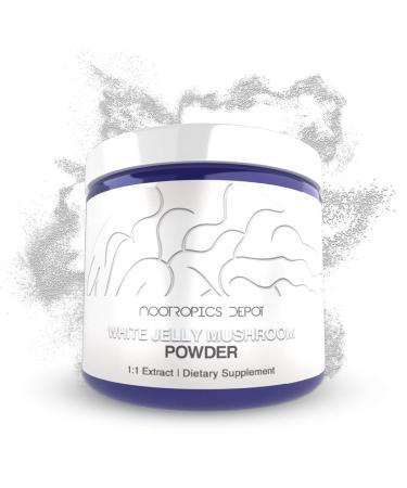 Nootropics Depot White Jelly Mushroom Powder | 60 Grams | Tremella fuciformis | Whole Fruiting Body Extract | Skin Elasticity Support | Promotes Healthy Cellular Function 2.12 Ounce (Pack of 1)