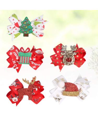 Minkissy 5pcs Christmas Hair Clips - Sequin Santa Hat & Moose Barrettes | Perfect Holiday Hair Accessories & Gifts - Buy Online on GoSupps.com
