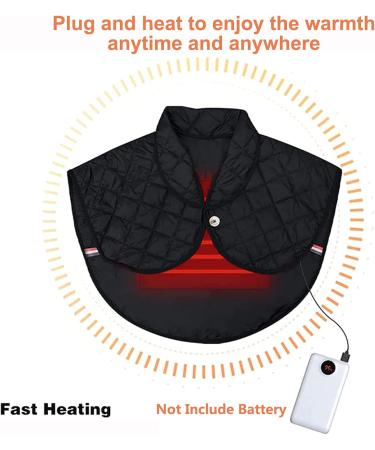 Jqual Heating Pillows for Neck & Shoulders - Portable USB Neck Wrap 20x24 Automatic Shutdown - Perfect for Travel Camping & Outdoors - Black - Buy Online on GoSupps.com