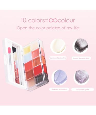 G n rique Lip Gloss Palette 10 Colours Jelly Lip Cream Multi Colour Lip Glosses High-Pigmented Lipstick Set Multi-Color Smooth Lip Glosses and Lipstick Set for Women and Girls Makeup Enthusiasts - Buy Online on GoSupps.com