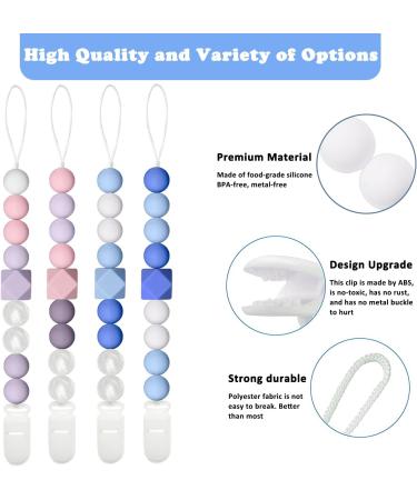 Flow Fire Silicone Dummy Clip - 2Pcs Baby Dummy Clips for Boys and Girls | Fits All Soothers and Dummies - Blue - Buy Online on GoSupps.com