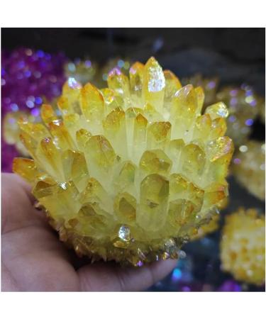 1pcs 300-700g Natural Crystal Cluster Electroplated Yello Crystal Cluster Reiki Stone Crystal Tip House Decorative Natural Stones ERBDRGAZ (Size : 400-500g) - Buy Online on GoSupps.com