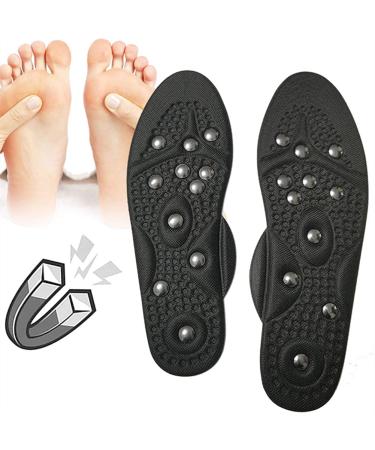Magnetic insole for women men magnetic massage insoles magnetic shoe inserts for weight loss acupressure massage breathable deodorant promote circulation fatigue 41-48
