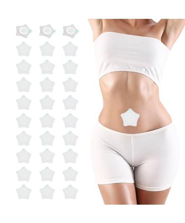 Amijoux 30 pieces of castor oil pack in the navel self-adhesive castor oil plaster Spunlace fabric castor oil pads anti-Seepage-one-path-ripening oil compress set