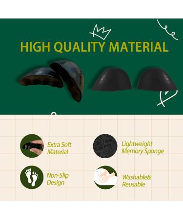 Shoe Filler Inserts for Loose Shoes - Unisex Adjustable Toe Cushion Fillers (2 Pairs Black) - Perfect for High Heels Boots & Sneakers - Buy Online on GoSupps.com