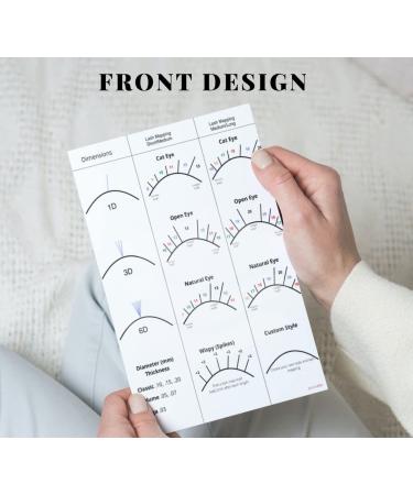 BELLEMORY Lash Mapping Chart for Eyelash Extension Training - Beginner Practice Chart with Curl and Diameter Guide - 1 PC - Buy Online on GoSupps.com
