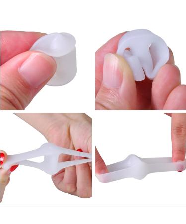 Buy 2 Pairs of Soft Silicone Toe Separators | Little Toe Correctors & Protectors - International Shipping Available - Buy Online on GoSupps.com