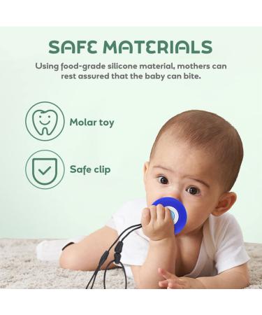 FOMIYES 2pcs Blue Evil Eye Sensory Chew Necklaces for Kids - Oral Motor Teether Silicone Necklace for Boys and Girls - Buy Online on GoSupps.com