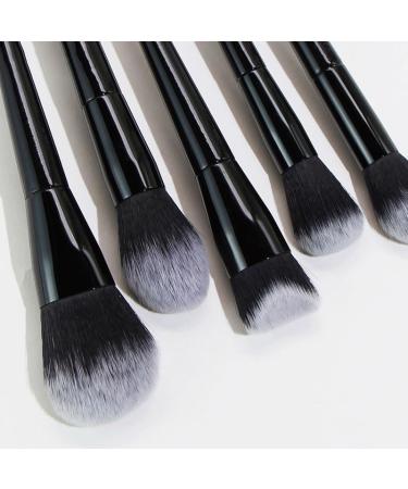 10-Piece Black Makeup Brush Set - Professional Eye Shadow Tools for Flawless Beauty - Ships Internationally - Buy Online on GoSupps.com